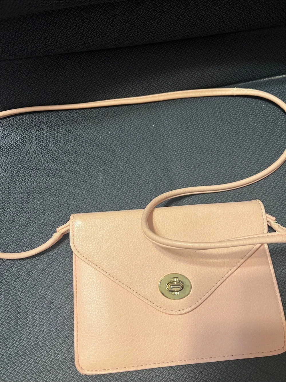 Women's Crossbody Bag - Blush Pink with Gold Hardware